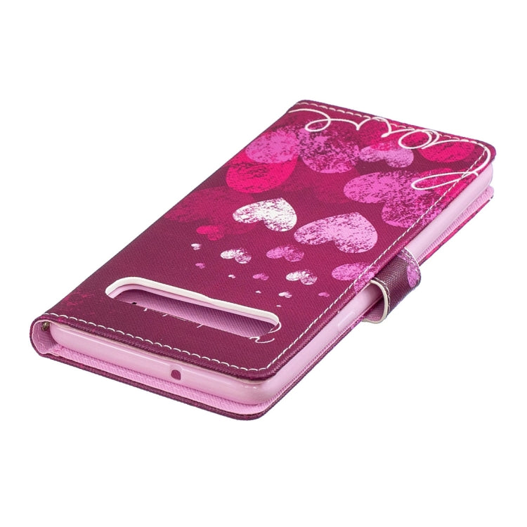 Letter and Heart Pattern Horizontal Flip Leather Case for Galaxy S10 5G, with Holder & Card Slots & Wallet