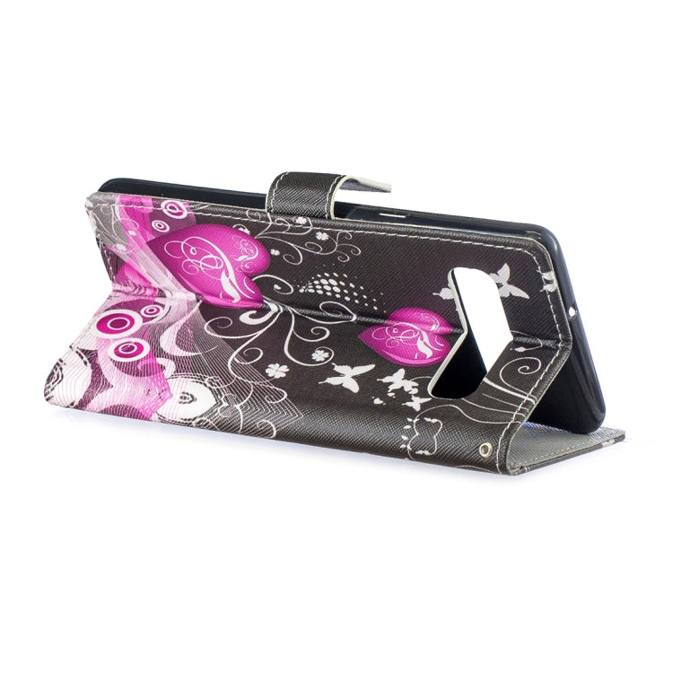Peach Heart Pattern Horizontal Flip Leather Case for Galaxy S10 5G, with Holder & Card Slots & Wallet