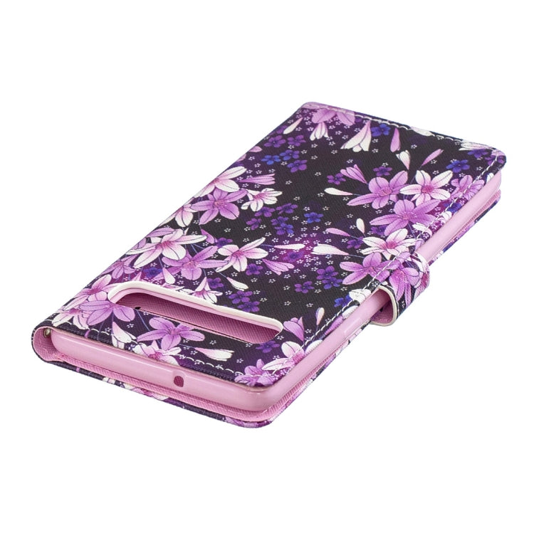 Lily Pattern Horizontal Flip Leather Case for Galaxy S10 5G, with Holder & Card Slots & Wallet