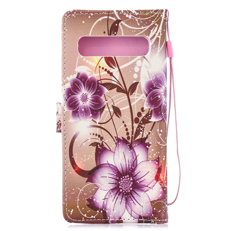 Lotus Pattern Horizontal Flip Leather Case for Galaxy S10 5G, with Holder & Card Slots & Wallet