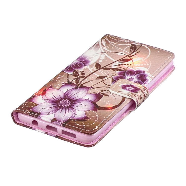 Lotus Pattern Horizontal Flip Leather Case for Galaxy S10 5G, with Holder & Card Slots & Wallet