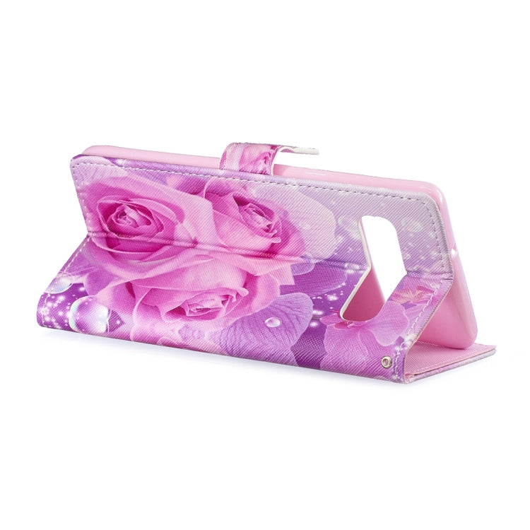 Rose Pattern Horizontal Flip Leather Case for Galaxy S10 5G, with Holder & Card Slots & Wallet
