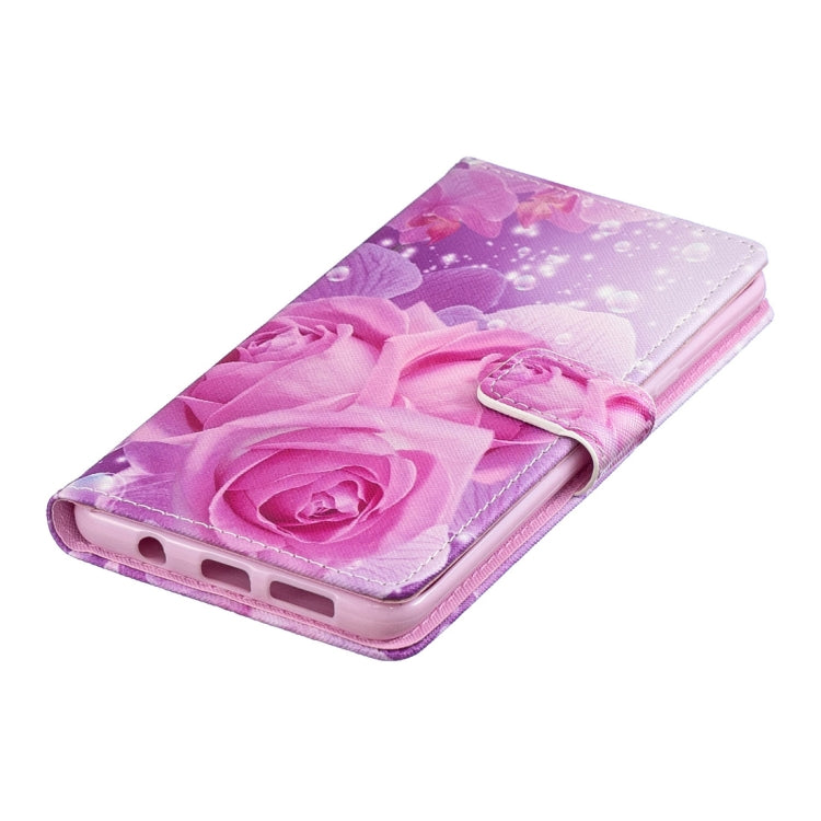 Rose Pattern Horizontal Flip Leather Case for Galaxy S10 5G, with Holder & Card Slots & Wallet