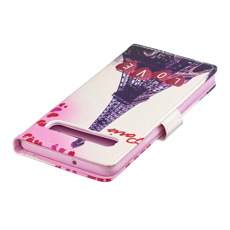 Love Tower Pattern Horizontal Flip Leather Case for Galaxy S10 5G, with Holder & Card Slots & Wallet