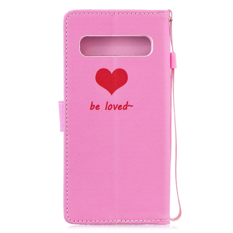 Heart Pattern Horizontal Flip Leather Case for Galaxy S10 5G, with Holder & Card Slots & Wallet