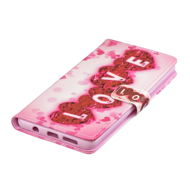 Love Pattern Horizontal Flip Leather Case for Galaxy S10 5G, with Holder & Card Slots & Wallet