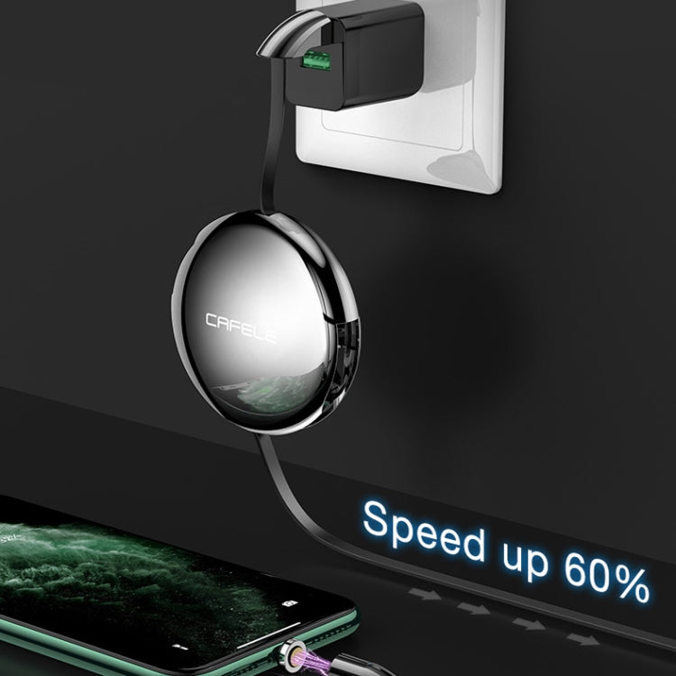 CAFELE Excellent Action Series USB to Micro USB Retractable Zinc Alloy Magnetic Adsorption Charging Data Cable, Length: 1m