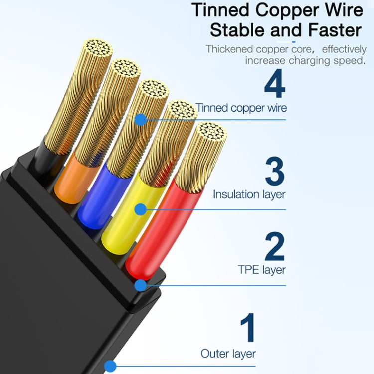 CAFELE Excellent Action Series USB to Micro USB Retractable Zinc Alloy Magnetic Adsorption Charging Data Cable, Length: 1m