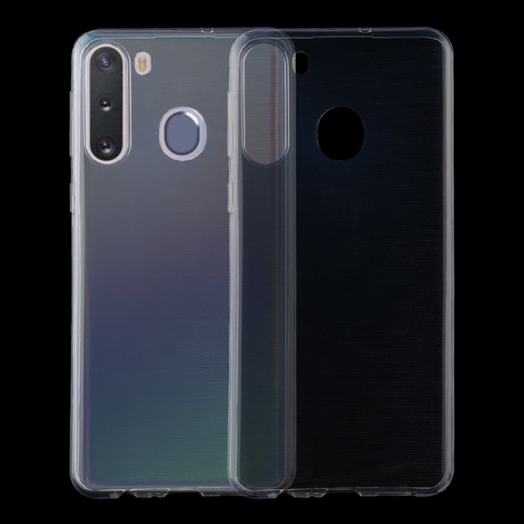 For Galaxy A21 0.75mm Ultrathin Transparent TPU Soft Protective Case