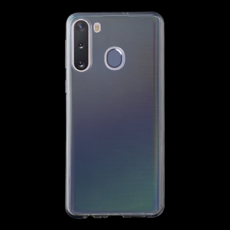 For Galaxy A21 0.75mm Ultrathin Transparent TPU Soft Protective Case