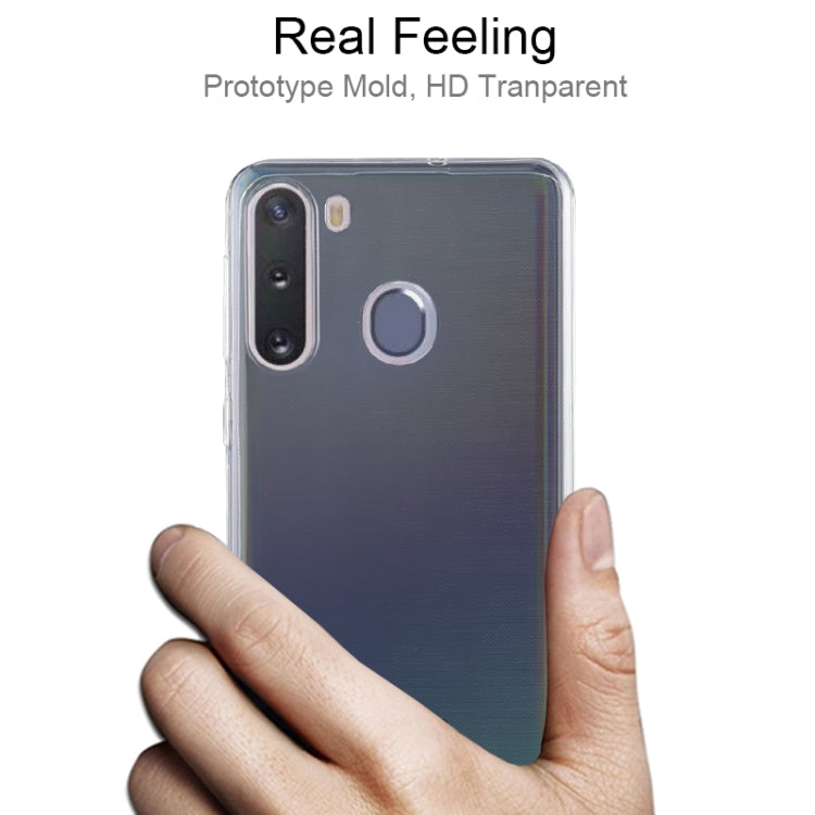 For Galaxy A21 0.75mm Ultrathin Transparent TPU Soft Protective Case