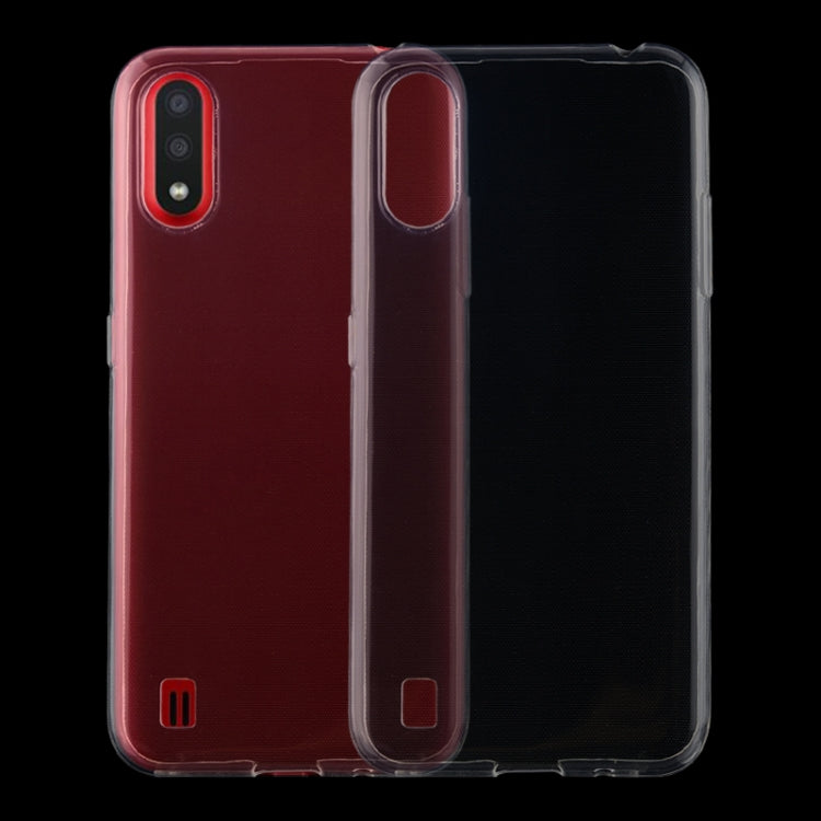 For Galaxy A01 0.75mm Ultrathin Transparent TPU Soft Protective Case