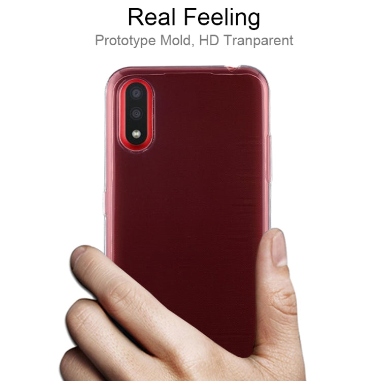 For Galaxy A01 0.75mm Ultrathin Transparent TPU Soft Protective Case