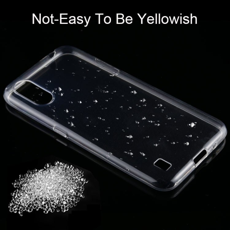 For Galaxy A01 0.75mm Ultrathin Transparent TPU Soft Protective Case