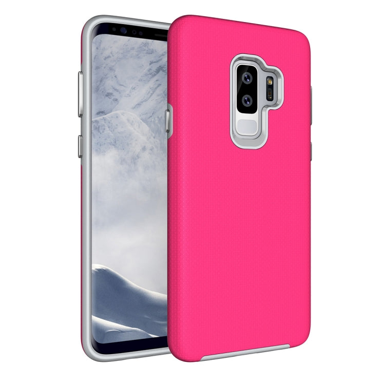 For Galaxy S9+ Anti-slip Armor Texture TPU + PC Protective Case Back Cover Shell