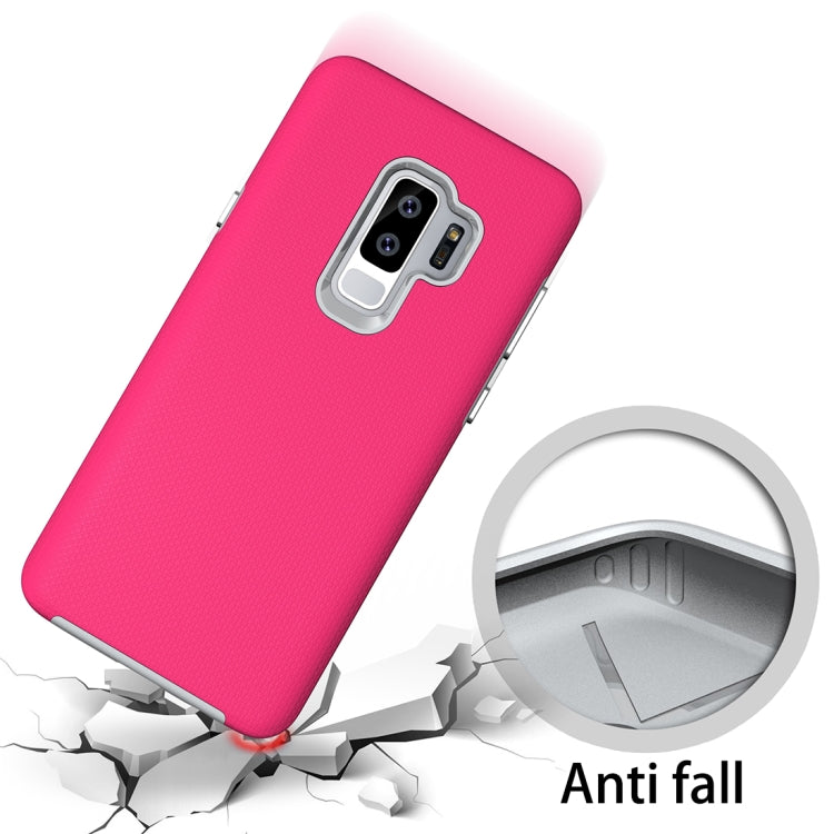 For Galaxy S9+ Anti-slip Armor Texture TPU + PC Protective Case Back Cover Shell