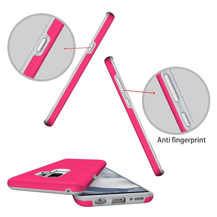 For Galaxy S9+ Anti-slip Armor Texture TPU + PC Protective Case Back Cover Shell
