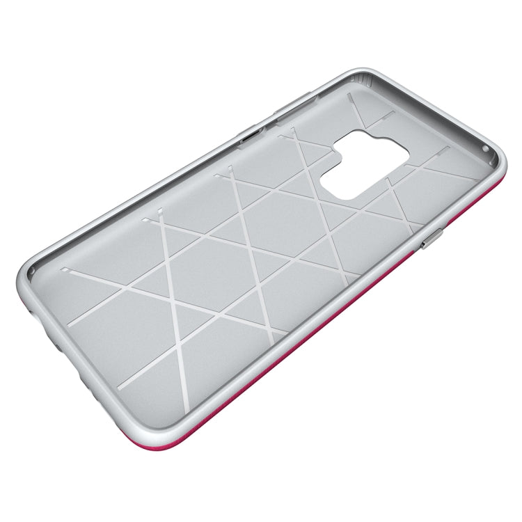 For Galaxy S9+ Anti-slip Armor Texture TPU + PC Protective Case Back Cover Shell