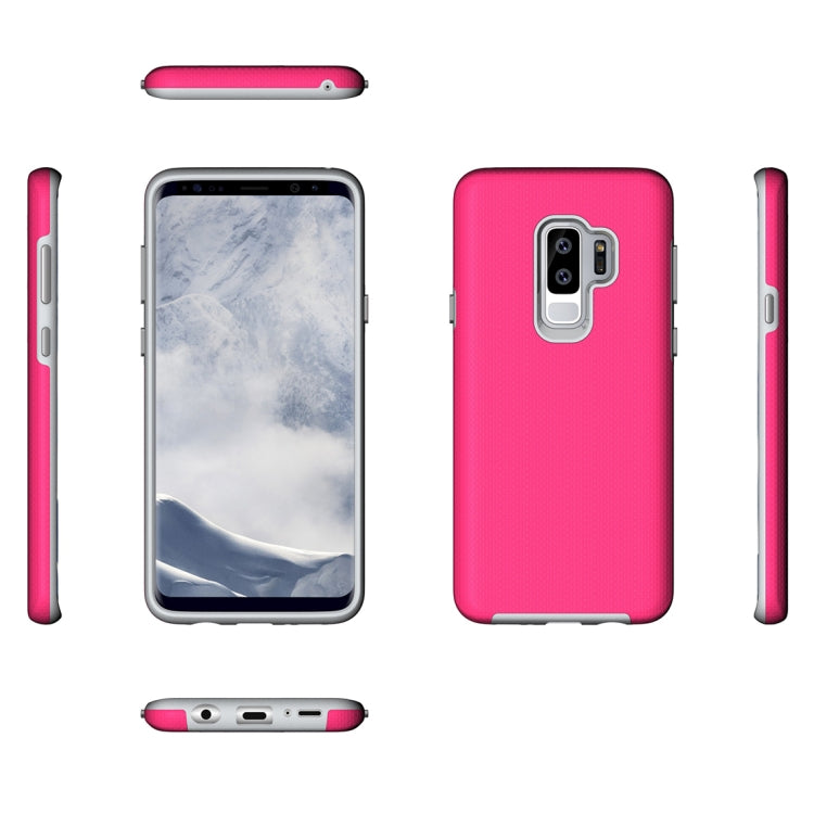 For Galaxy S9+ Anti-slip Armor Texture TPU + PC Protective Case Back Cover Shell