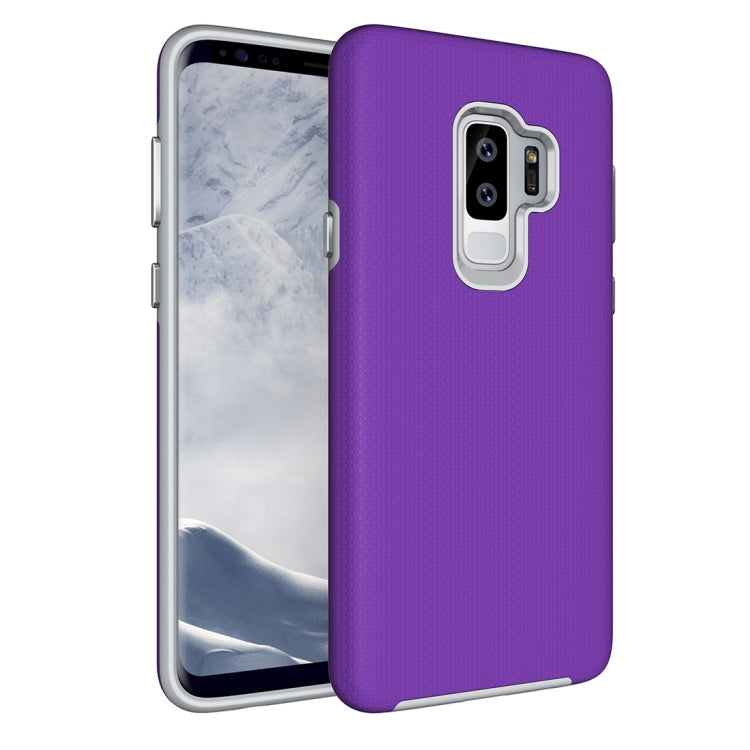 For Galaxy S9+ Anti-slip Armor Texture TPU + PC Protective Case Back Cover Shell