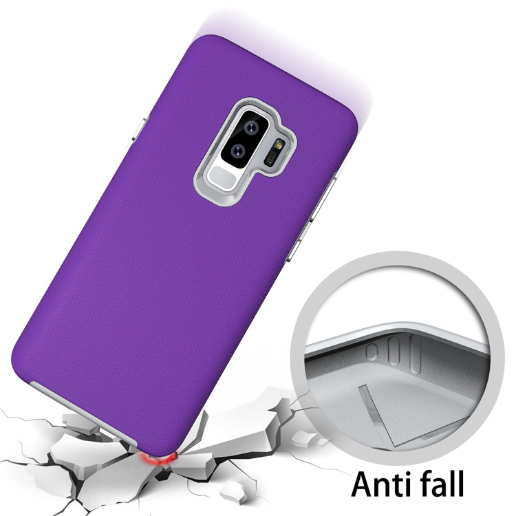 For Galaxy S9+ Anti-slip Armor Texture TPU + PC Protective Case Back Cover Shell