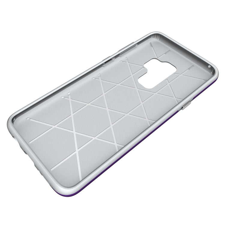 For Galaxy S9+ Anti-slip Armor Texture TPU + PC Protective Case Back Cover Shell