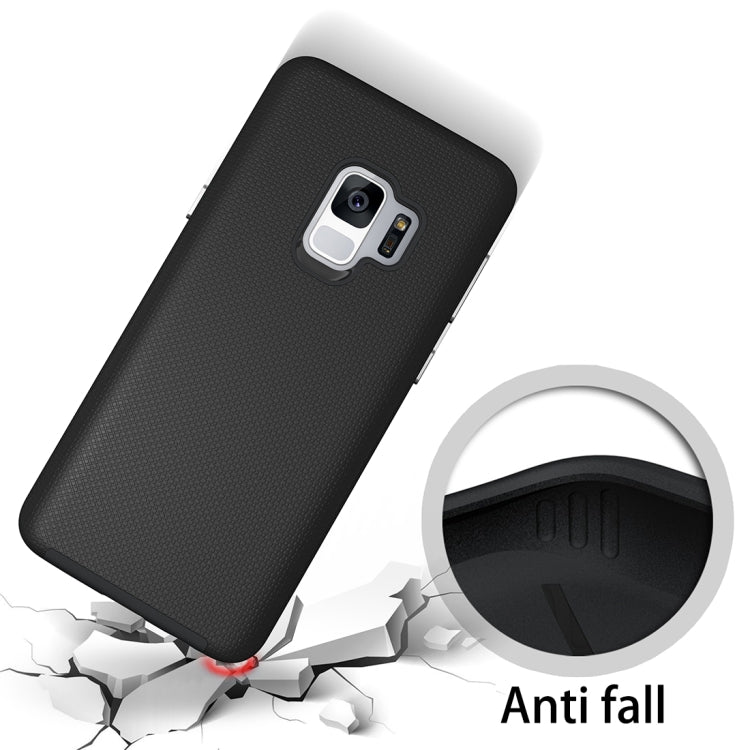 For Galaxy S9 Anti-slip Armor Texture TPU + PC Protective Case Back Cover Shell
