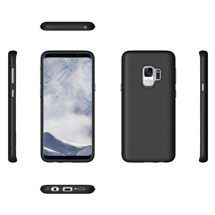 For Galaxy S9 Anti-slip Armor Texture TPU + PC Protective Case Back Cover Shell