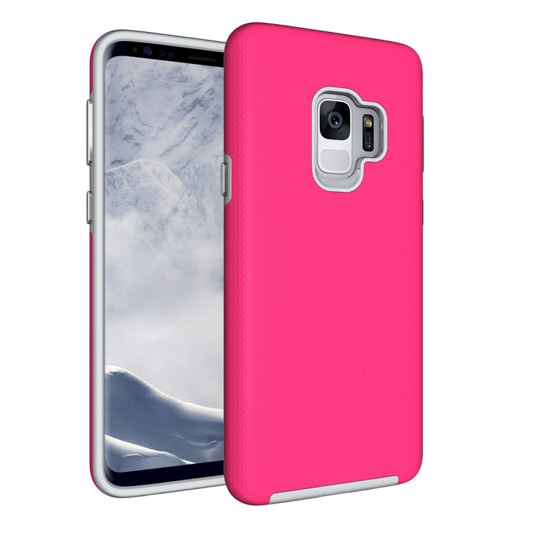 For Galaxy S9 Anti-slip Armor Texture TPU + PC Protective Case Back Cover Shell