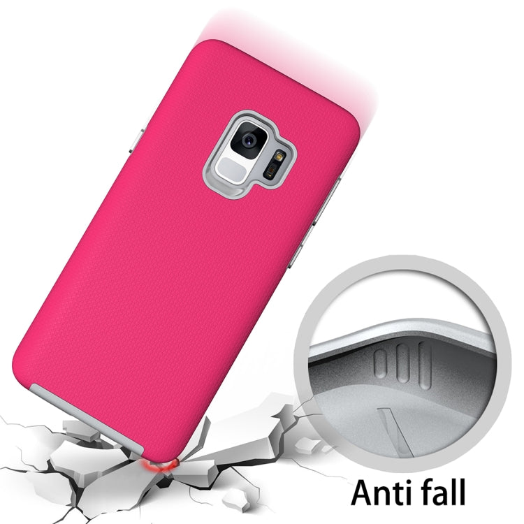 For Galaxy S9 Anti-slip Armor Texture TPU + PC Protective Case Back Cover Shell