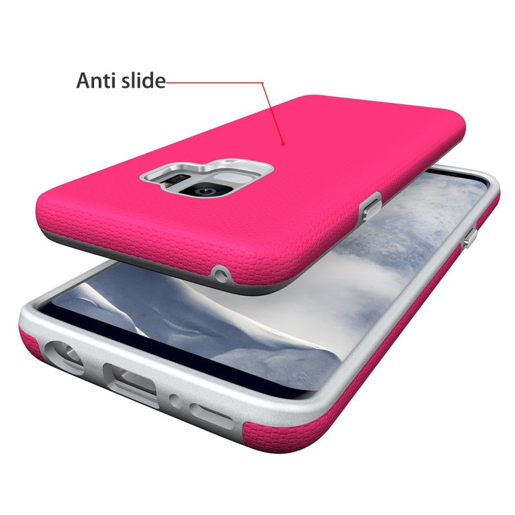 For Galaxy S9 Anti-slip Armor Texture TPU + PC Protective Case Back Cover Shell