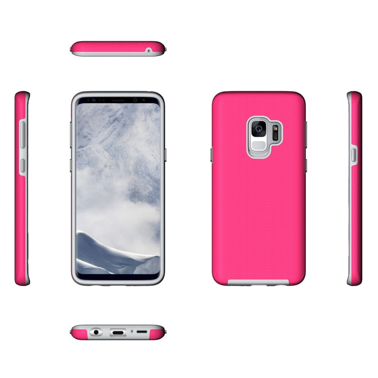 For Galaxy S9 Anti-slip Armor Texture TPU + PC Protective Case Back Cover Shell