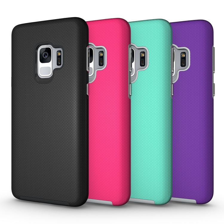For Galaxy S9 Anti-slip Armor Texture TPU + PC Protective Case Back Cover Shell
