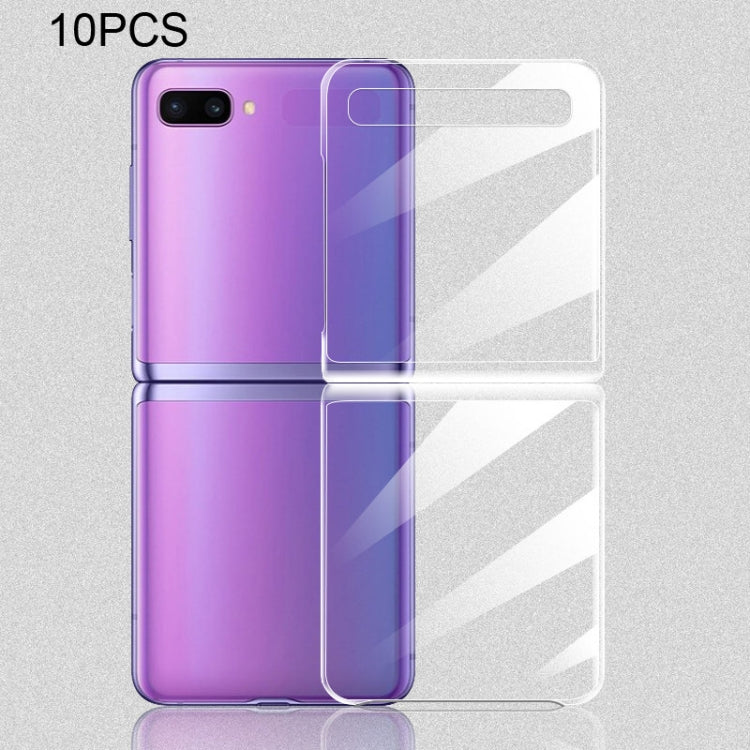 10 PCS for Galaxy Z Flip Shockproof Full Coverage PC Transparent Case (Transparent)