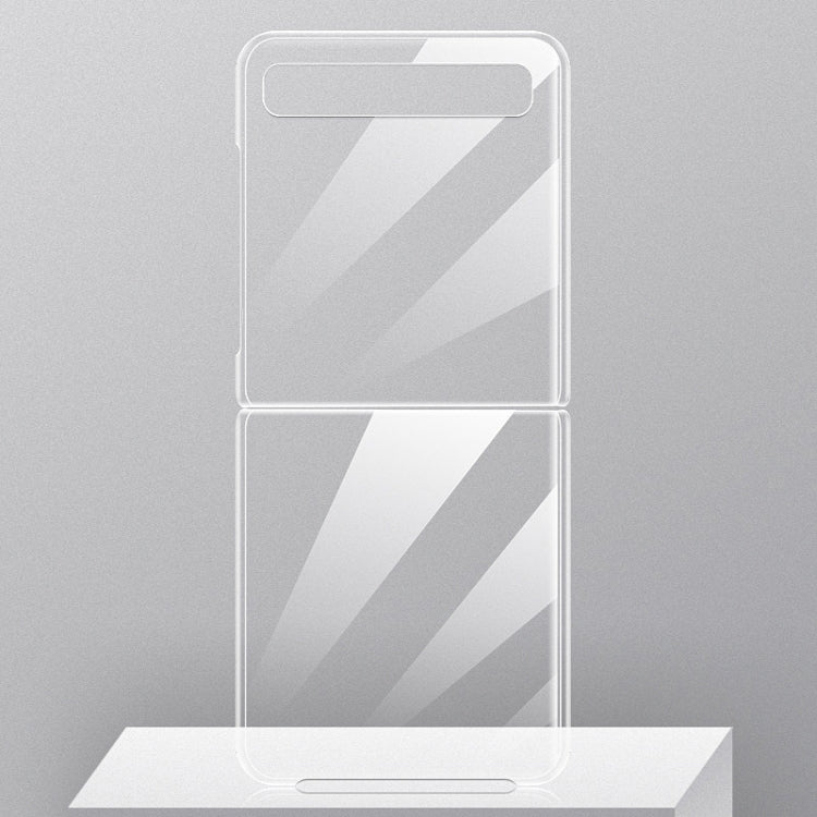 10 PCS for Galaxy Z Flip Shockproof Full Coverage PC Transparent Case (Transparent)