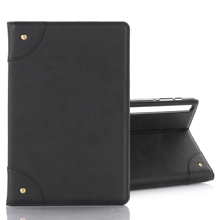 For Galaxy Tab S6 T860 / T865 Retro Book Style Horizontal Flip Leather Case with Holder & Card Slots & Wallet