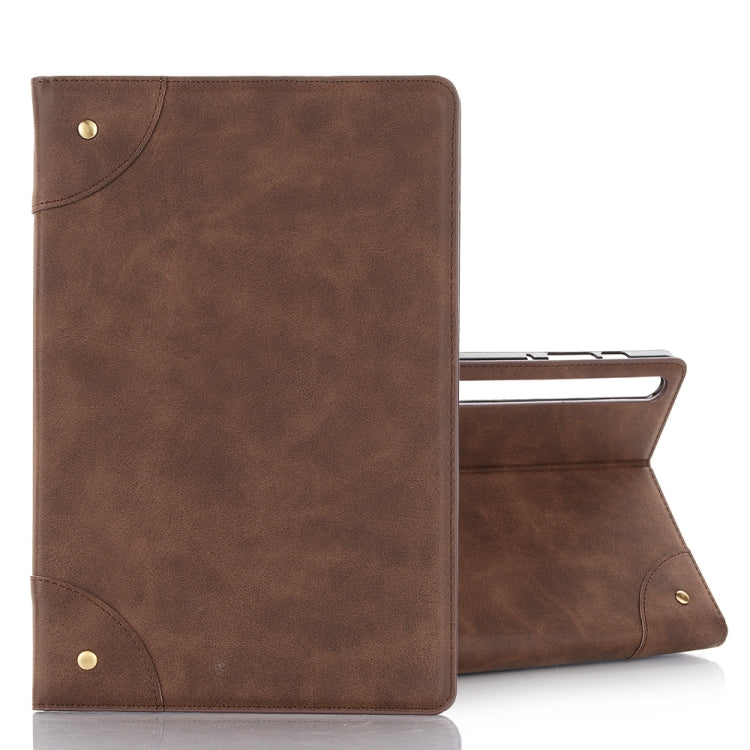 For Galaxy Tab S6 T860 / T865 Retro Book Style Horizontal Flip Leather Case with Holder & Card Slots & Wallet