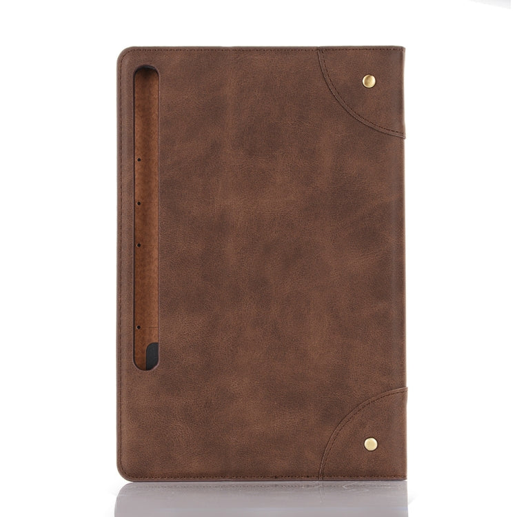 For Galaxy Tab S6 T860 / T865 Retro Book Style Horizontal Flip Leather Case with Holder & Card Slots & Wallet