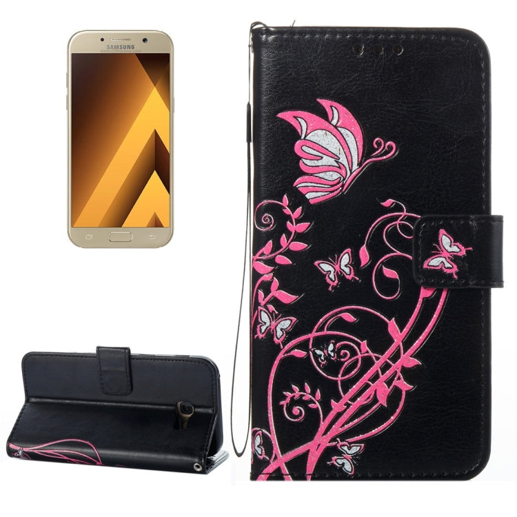 For Galaxy A5 (2017) Voltage Crazy Horse Texture Horizontal Flip Leather Case with Holder & Card Slots & Wallet & Lanyard