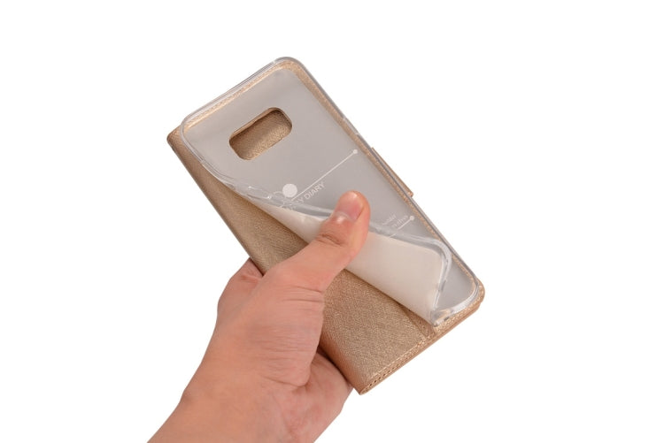 For Galaxy S8 Silk Texture Horizontal Flip Leather Case with Wallet & Holder & Card Slot & Photo Frame