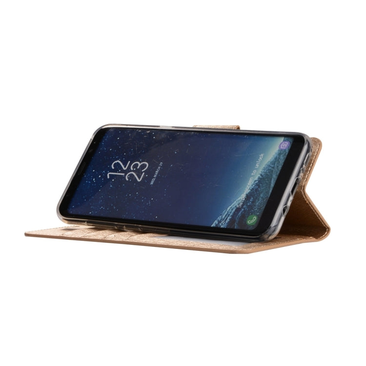 For Galaxy S8 Silk Texture Horizontal Flip Leather Case with Wallet & Holder & Card Slot & Photo Frame