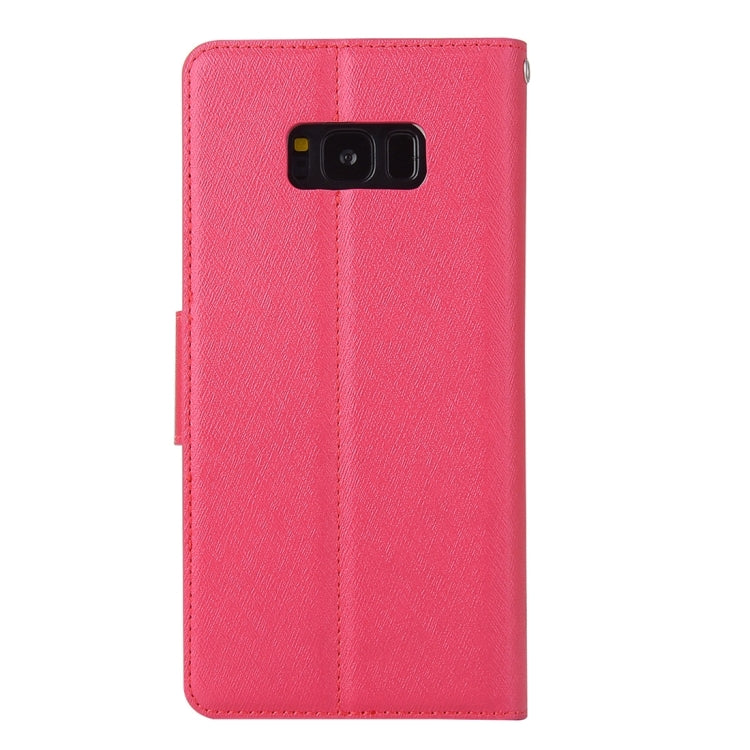 For Galaxy S8 Silk Texture Horizontal Flip Leather Case with Wallet & Holder & Card Slot & Photo Frame