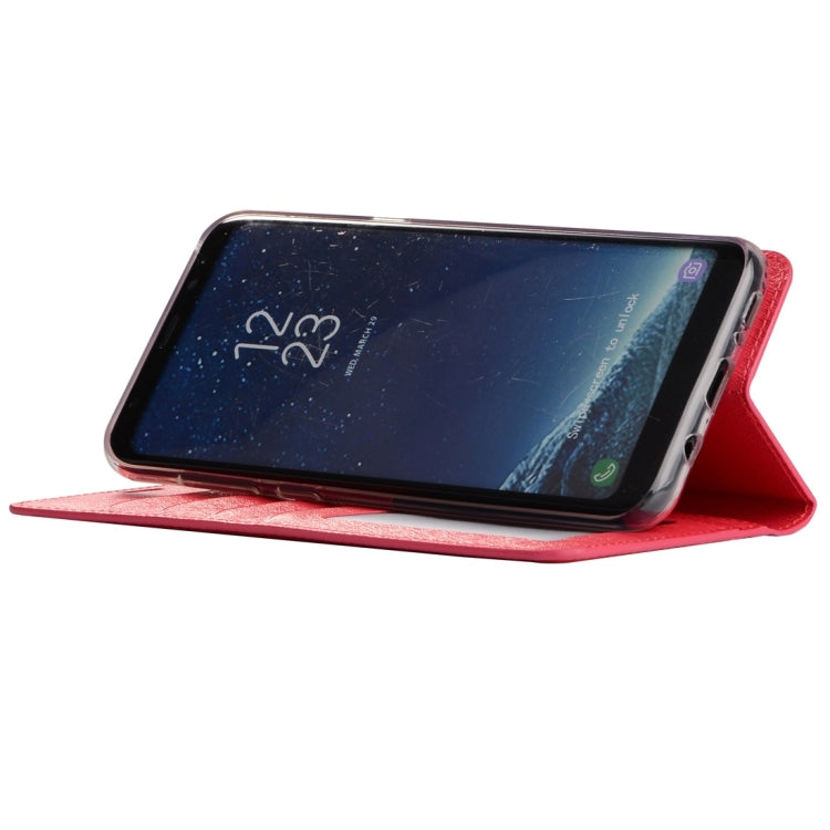 For Galaxy S8 Silk Texture Horizontal Flip Leather Case with Wallet & Holder & Card Slot & Photo Frame