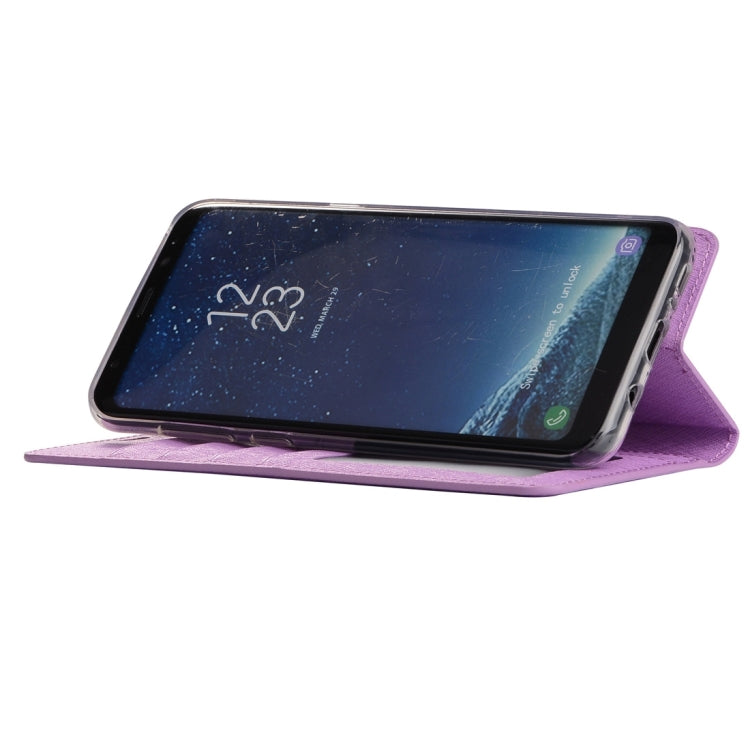 For Galaxy S8 Silk Texture Horizontal Flip Leather Case with Wallet & Holder & Card Slot & Photo Frame