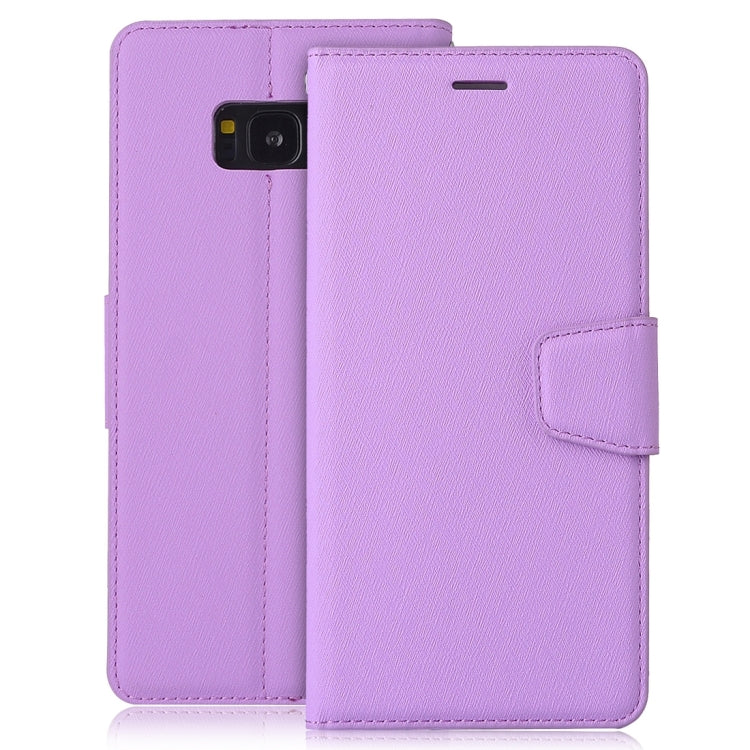 For Galaxy S8 Silk Texture Horizontal Flip Leather Case with Wallet & Holder & Card Slot & Photo Frame