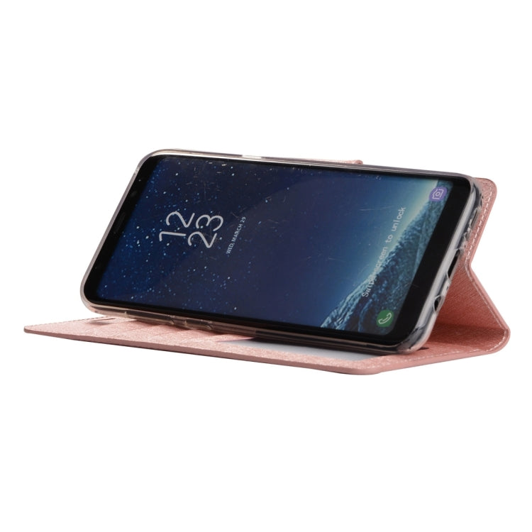 For Galaxy S8 Silk Texture Horizontal Flip Leather Case with Wallet & Holder & Card Slot & Photo Frame