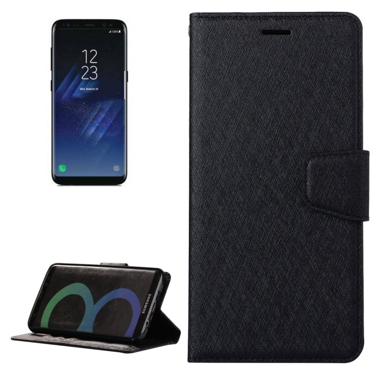 For Galaxy S8 + / G9550 Silk Texture Horizontal Flip Leather Case with Wallet & Holder & Card Slot & Photo Frame
