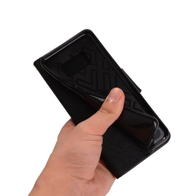 For Galaxy S8 + / G9550 Silk Texture Horizontal Flip Leather Case with Wallet & Holder & Card Slot & Photo Frame
