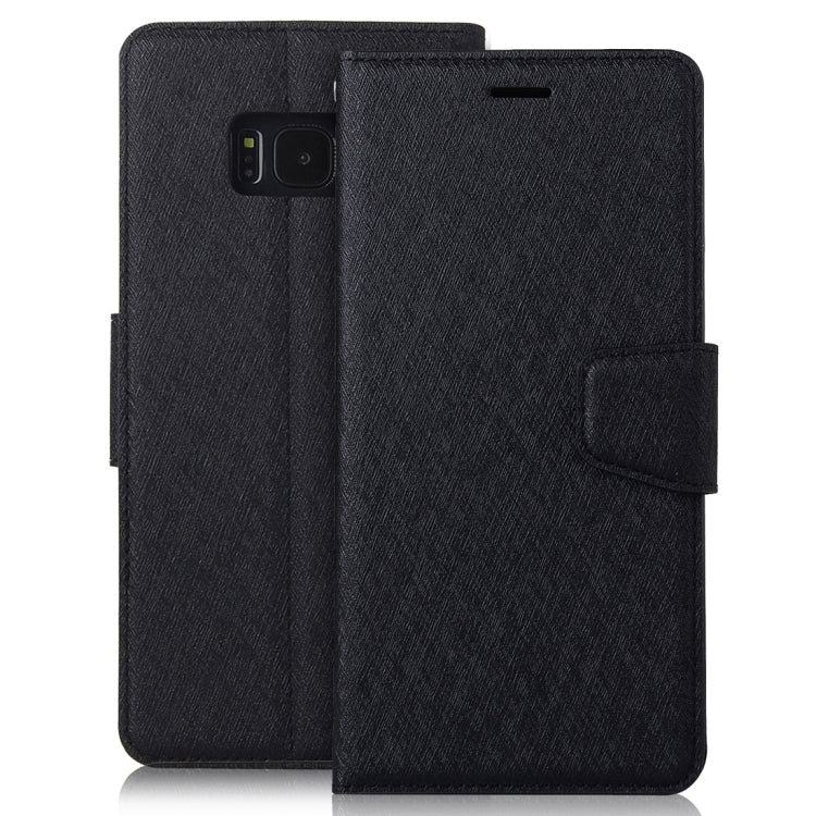 For Galaxy S8 + / G9550 Silk Texture Horizontal Flip Leather Case with Wallet & Holder & Card Slot & Photo Frame