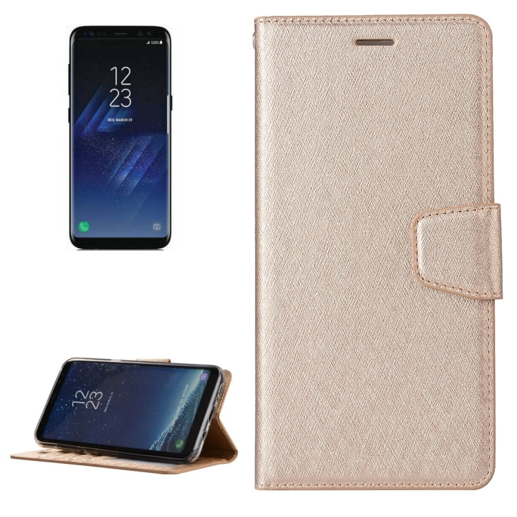For Galaxy S8 + / G9550 Silk Texture Horizontal Flip Leather Case with Wallet & Holder & Card Slot & Photo Frame